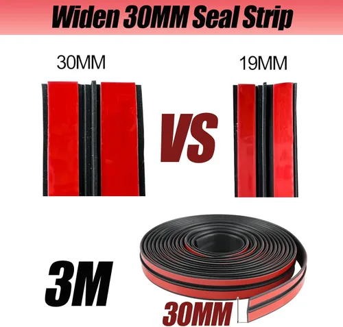 Vista 2 de Burlete para automóvil de 30MM - Sello de goma para parabrisas delantero y trasero del automóvil, adhesivo de goma en forma de T, cubierta de sello