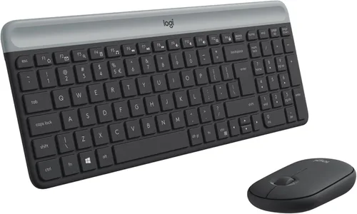 Vista 13 de [Usado] Logitech MK470 Slim Wireless Combo Compact Keyboard and Mouse - Graphite Teclado silencioso compacto de bajo perfil, ratón silencioso Grafito