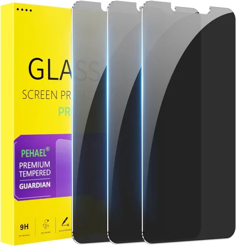 Vista 21 de PEHAEL Paquete de 2 protectores de pantalla de privacidad para iPhone 11 Pro Max/iPhone Xs Max, película de vidrio templado antiespía, dureza 9H