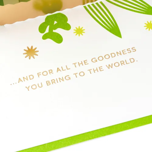 Vista 4 de Hallmark Signature Paper Wonder - Tarjeta de agradecimiento emergente, suculentas, tarjeta del día de enfermeras, agradecimiento al profesor, regalo
