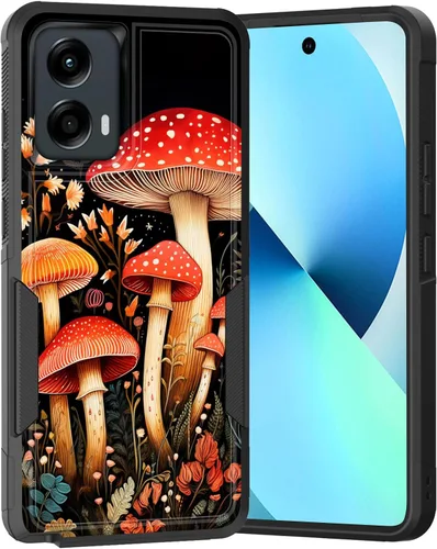 Vista 198 de para Moto G Play 4G 2024, funda de dos capas híbrida resistente y a prueba de golpes, PC duro + silicona suave protectora para Motorola Moto G Play