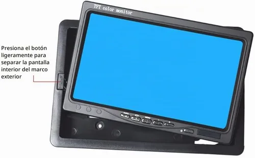 Vista 3 de 7 pulgadas HD color TFT LCD vehículo cámara de respaldo monitor solamente 12V/24V Universal Car Rear View Reverse Display Screen, Dual V1/V2 Two