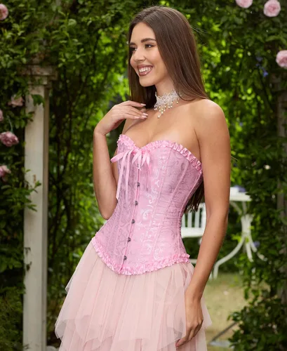 Vista 52 de SZIVYSHI Corsé para mujer, lencería moldeadora, body con cintura de encaje