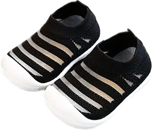 Vista 2 de Zapatos chirriantes para bebés, niñas y niños, de malla transpirable, antideslizantes, para primeros pasos