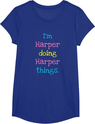 Vista 29 de Harper - Camiseta de regalo para niños con texto personalizado