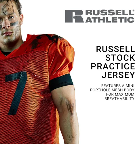 Vista 4 de Russell Athletic Jersey de práctica Stock para hombre