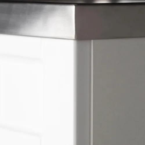 Vista 7 de SIMPLIHOME Hennessy - Lavabo y armario de lavandería de acero inoxidable de 24 pulgadas, color blanco Blanco (Glacier White)