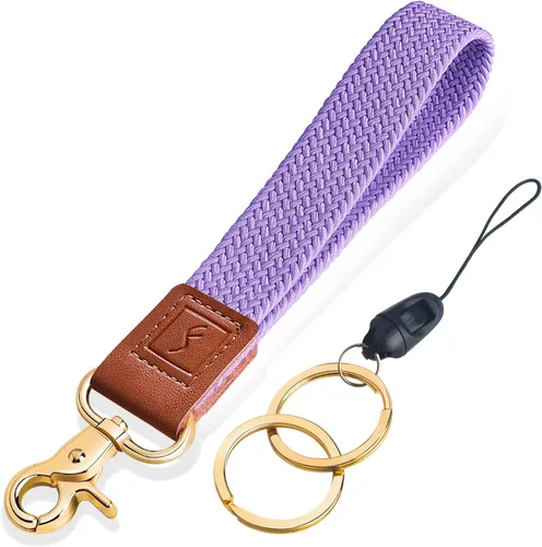 Vista 28 de Fishent Llavero de Muñeca Elástico, Cordones de Muñeca Trenzados Lindos para Llaves, Soporte de Llavero para Mujeres y Hombres, Correa de Muñeca