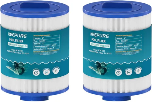 Vista 7 de PAS50SV-F2M - Filtro de repuesto para bañera de hidromasaje Artesian Spas, 06-0005-12, 6CH-502, 06-0006-12, Filbur FC-0311, XLS-604, AR50, AK-9016