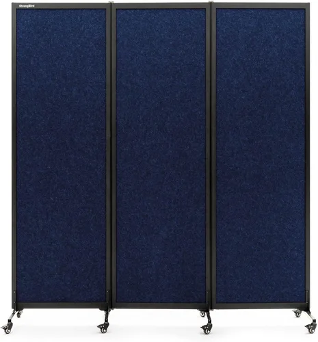 Vista 17 de Room Partition 2.0 Versión de actualización,6'L* 6'7"H,3 Panel, Beige Freestanding Rolling Dividers with Wheels,Office privacy screen Divider Wall