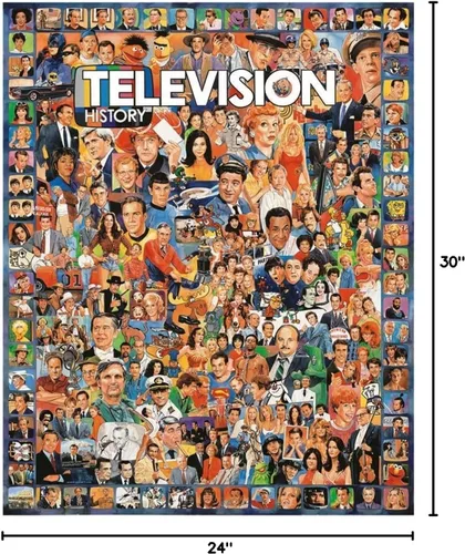 Vista 8 de White Mountain Puzzles Historia de la televisión - Rompecabezas de 1000 piezas