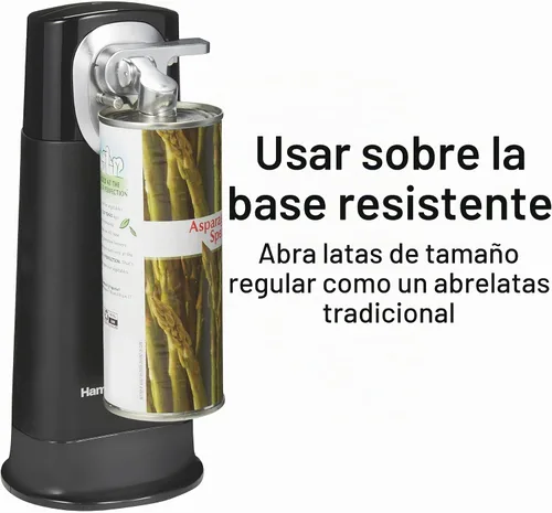 Vista 3 de Hamilton Beach 76611 FlexCut 2 en 1 eléctrico inalámbrico y recargable, abrelatas automático estándar fácil, fácil de limpiar, con cabezal de corte