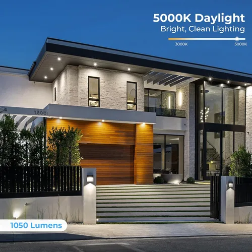 Vista 3 de GvvooHome - Bombillas LED de inundación PAR38 para exterior, equivalente a 100 W, 1050 lm, 5000 K, luz blanca de día, 13 W, intensidad regulable