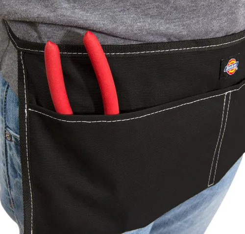 Vista 2 de Dickies Delantal de cintura de trabajo de lona de 2 bolsillos, adecuado para carpinteros, artistas y otros artesanos