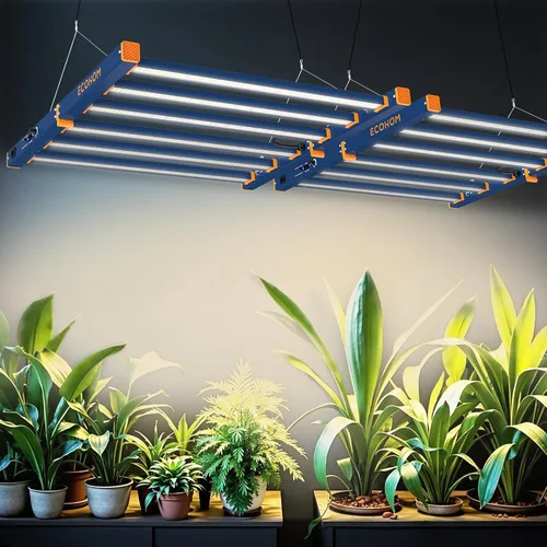 Vista 8 de Luz LED de crecimiento, luces de crecimiento de 500 W para plantas de interior, luz de crecimiento de espectro completo, lámpara de planta plegable