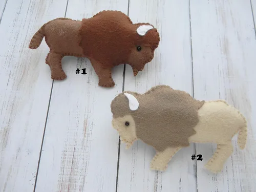 Vista 5 de Búfalo vivero móvil bisonte bebé móvil Cactus cuna móvil Buffalo guardería decoración fieltro móvil bebé niño tribal vivero bosque móvil móvil