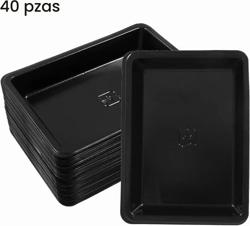 Vista 2 de Hitefu Mini platos de salsa de soja, 40 unidades, rectangulares