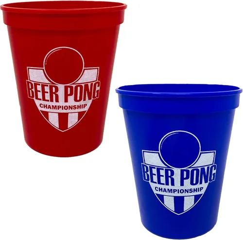 Vista 3 de Celebration Saying Party Cups – 12 Beer Pong Champion (combo rojo/azul)