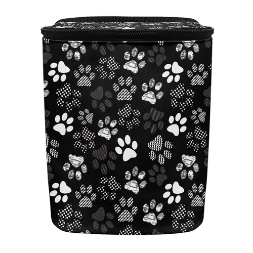 Vista 23 de Renewold Bote de basura para automóvil, con estampado de tigre y animales, ajustable, portátil, con tapa, para SUV, camioneta, sedán, camión, bolsa