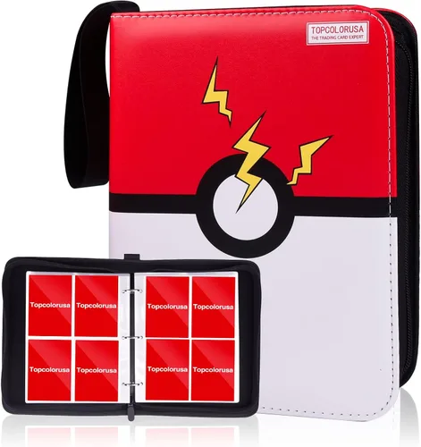 Vista 7 de Carpeta para tarjetas de 1800 tarjetas, 9 bolsillos, carpeta de tarjetas coleccionables con cremallera de alta calidad, carpeta de doble cara