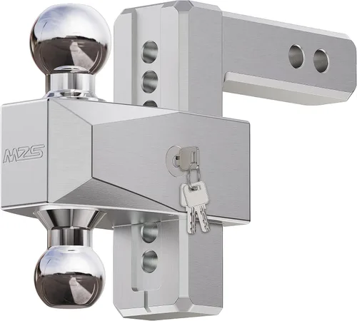 Vista 15 de MZS Enganche de Remolque de Aluminio Ajustable Mejorado - Se Adapta a Receptor de 2 Pulgadas - Enganche de Caída Resistente - Enganche de Remolque