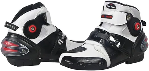 Vista 2 de Botas de carreras para hombre, color negro, 9.5, blanco (Leather White)