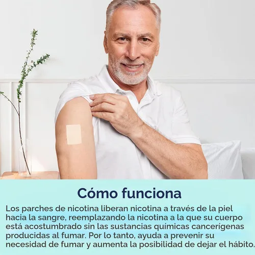 Vista 6 de Parches de nicotina para dejar de fumar, 21 mg Paso 1 Parches para dejar de fumar, ayudas para dejar de fumar que funcionan con 2 semanas, entregado