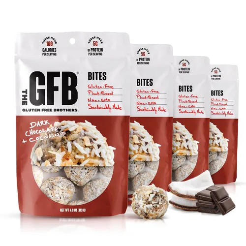 Vista 8 de The GFB Bocaditos de proteína aptos para alérgenos para pastel de cumpleaños, aperitivos sin gluten sin nueces, bolas de proteína a base de plantas