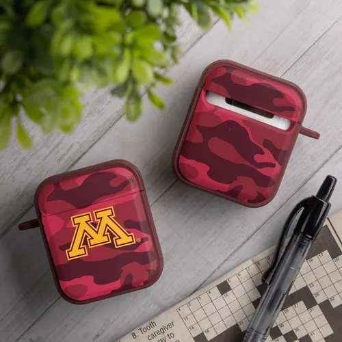 Vista 2 de AFFINITY BANDS Minnesota Golden Gophers Camo HDX - Funda compatible con Apple AirPods Generaciones 1 y 2