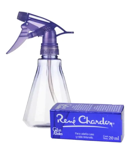 Vista 2 de Rene Chardon Rocío de Oro Gotas azules para cabello gris y rubio Platino Destacados Cabello Cano Rubio Tinturado Reflejos Platinados 0.7oz -0.7 fl
