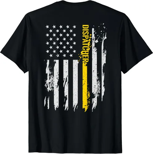 Vista 2 de 911 Ambulance Dispatcher - Camiseta de regalo con bandera de Estados Unidos
