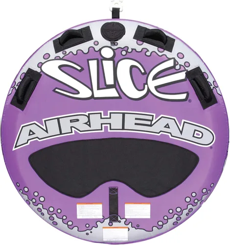 Vista 12 de Airhead Slice Towable 2-4 Rider Models, Tube for Boating and Water Sports, Heavy Duty Full Nylon Cover with Zipper, EVA Foam Pads, and Patented