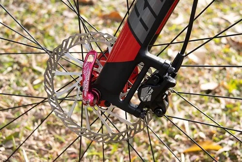 Vista 7 de BOLANY Juego de frenos de disco aceite hidráulico MTB bicicleta aleación de aluminio delantero 31.496 in trasero 55.118 in palancas de freno