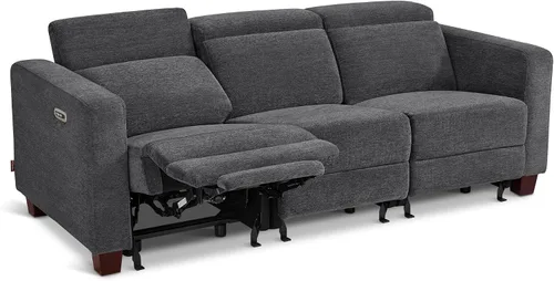 Vista 15 de MCombo Sofá Reclinable de 88.6'', Sofá Reclinable Eléctrico Wall Hugger con Reposacabezas Ajustable, Puertos de Carga USB A y C, Patas de Madera