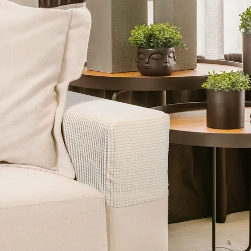 Vista 2 de BESPORTBLE Protectores de brazo para silla, funda elástica para reposabrazos de sofá, funda protectora elástica para el hogar, oficina, sillón