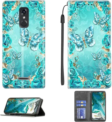 Vista 128 de Aroepurt Funda para UMIDIGI G1 Plus compatible con UMIDIGI G1 Plus Funda para teléfono Funda de piel sintética con función atril magnética CPT15