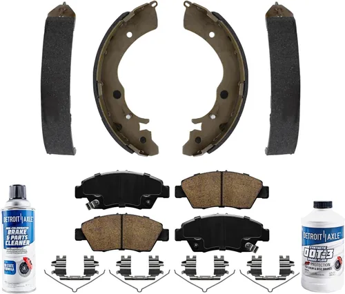 Vista 65 de Detroit Axle - Pinza de disco del lado del acompañante + pastillas de freno de cerámica de repuesto para Lexus HS250H Toyota RAV4 Prius V Scion xB