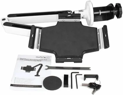 Vista 4 de StarTech.com Brazo articulado para tablet de 9 a 11 pulgadas, soporte para tablet iPad o Android, con cerradura, acero (ARMTBLTIW)