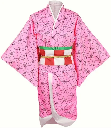 Vista 4 de Disfraz de anime para cosplay conjunto de kimono de Halloween unisex