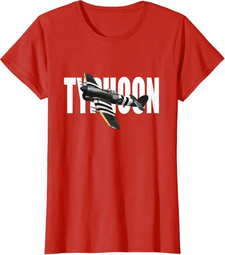 Vista 96 de RAF Hawker Typhoon WW2 Fighter Aircraft T-Shirt