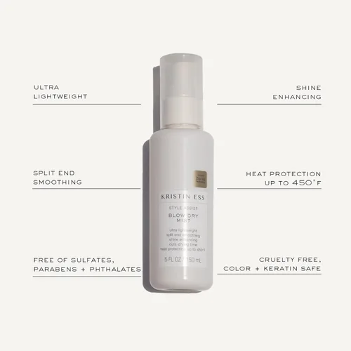 Vista 6 de Kristin Ess Hair Nanoblack - Plancha alisadora de pelo 3 en 1 + spray protector de calor Style Assist – Herramienta profesional de cerámica caliente