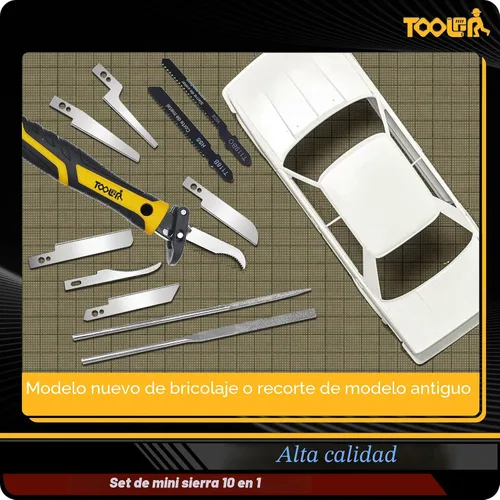 Vista 7 de TOOLAN: Juego de sierra manual de artesanía de 10 en 1 y lima. Kit de sierra mini de corte manual y lima para manualidades, modelado, plástico