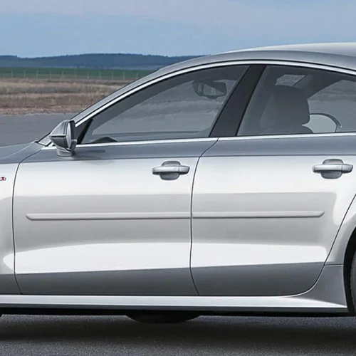 Vista 2 de Moldura lateral de cuerpo terminada compatible con Audi A7, S7 - Havanna Black Metallic (LY8X/4J)