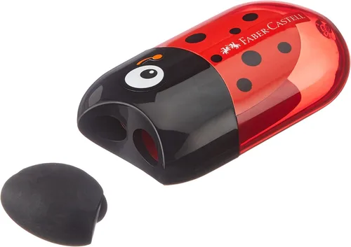Vista 2 de Faber Castell - Sacapuntas doble con borrador Ladybug by by
