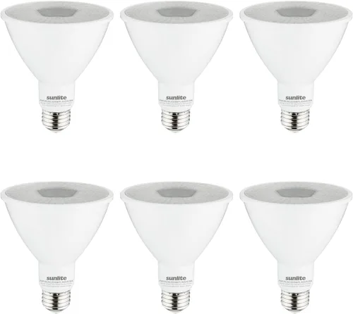 Vista 11 de Sunlite Bombilla LED PAR30 empotrable de cuello largo, 9 W, (ecualizador de 75 W), 850 lm, base E26 media, regulable, certificación ETL, ángulo