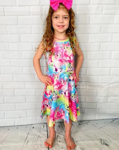 Vista 2 de BFUSTYLE - Vestido sin mangas con estampado floral, informal, para niñas de 4 a 13 años