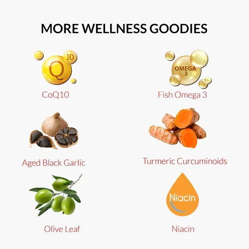 Vista 7 de UpNourish Suplemento de bergamota cítrica de esteroles vegetales con CoQ10, Omega 3, hoja de olivo, curcumina de cúrcuma, ajo negro y niacina - 120