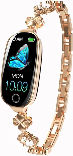 Vista 8 de Rastreador de actividad física para mujer, reloj inteligente de fitness con monitoreo del sueño, monitor de frecuencia cardíaca, contador de pasos