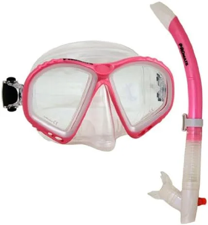 Vista 3 de PROMATE Juego combinado de máscara de purga de snorkel buceo
