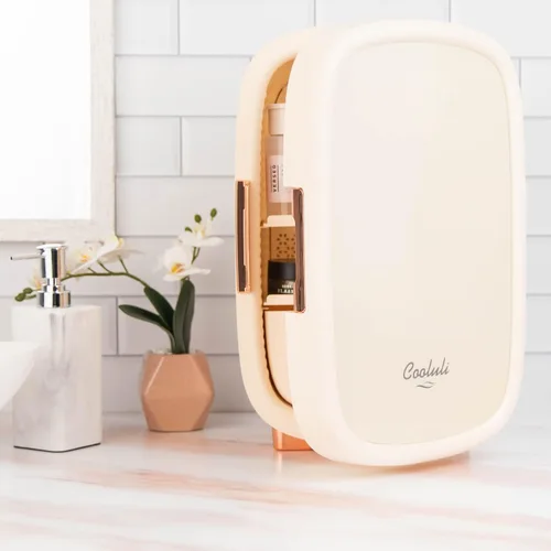 Vista 5 de Cooluli Beauty - Refrigerador para el cuidado de la piel de 12 litros, para maquillaje, cosméticos y productos de cuidado facial de la piel